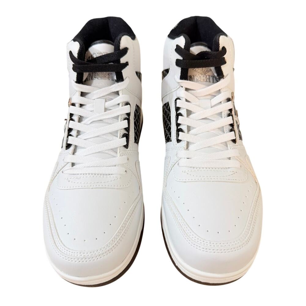 British Knights Men’s High Top Sneakers White Black Size 9 BK Retro NIB